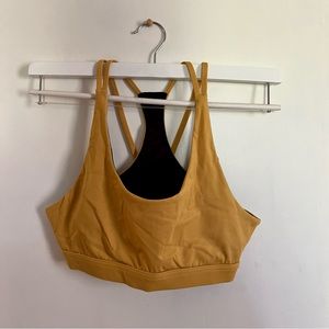 Sports bra, Yellow, Small.